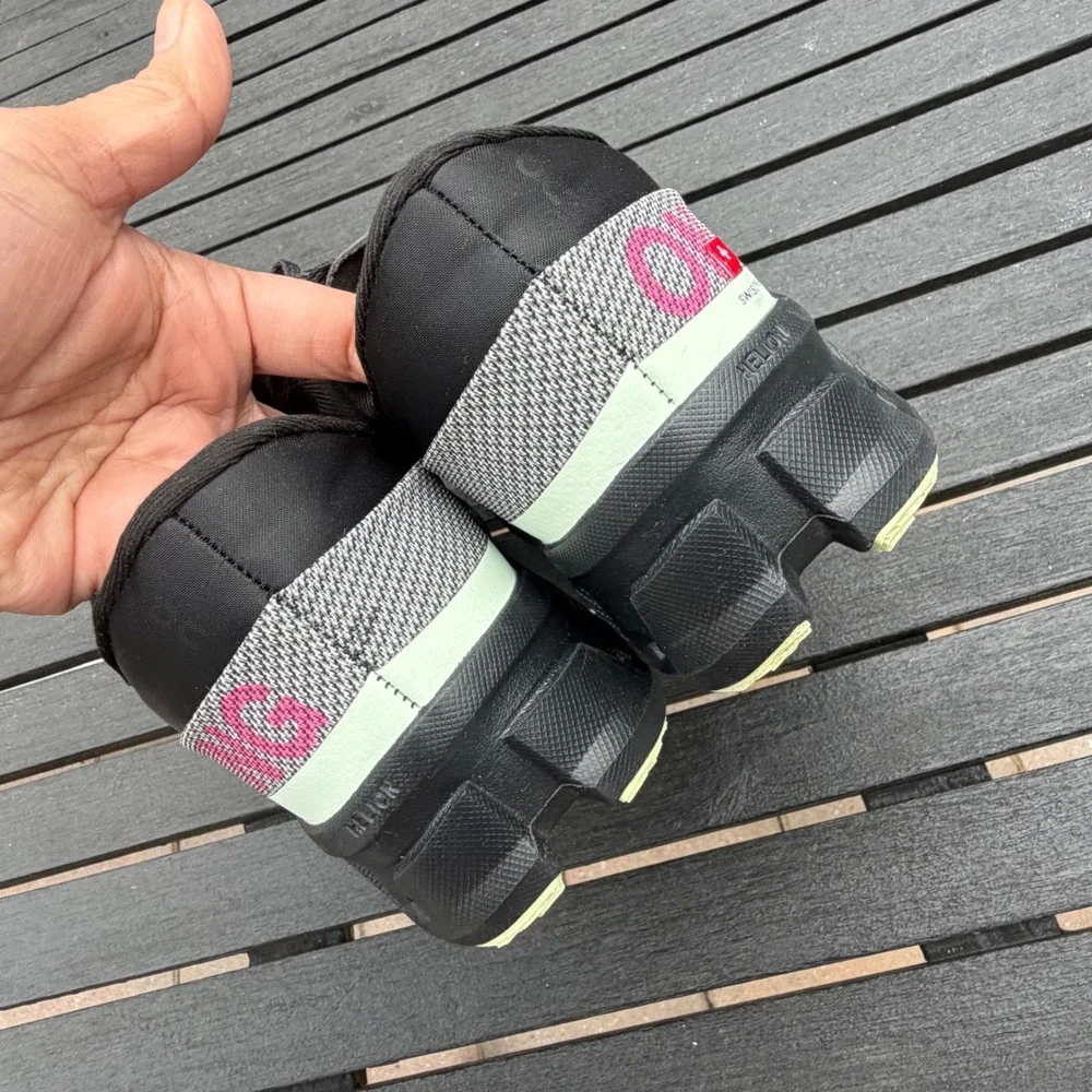 On Cloudmonster Hyper Black Mint  Women's Size 8 Sneakers Running Max Cushion - Picture 9 of 11